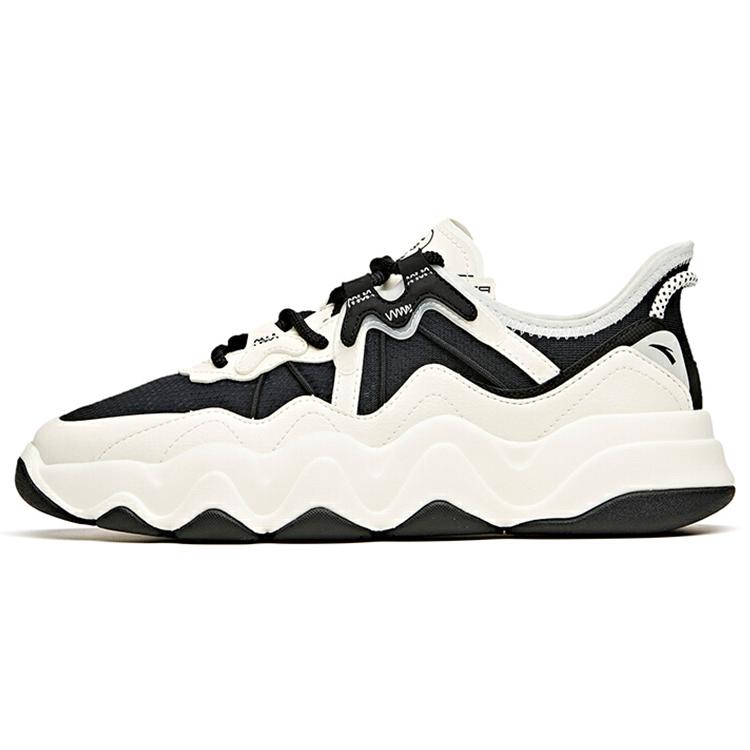 

New Anta Life Collection Wear resistant Lightweight Breathable And Non slip. Low Top Skateboard Shoes Women s Black White 122128081-4 38