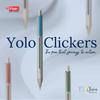 Flair Yolo Clickers Retractable Ball Pen Blue Ink, Pack of 10, Smooth Writing for Office, School & Home Use