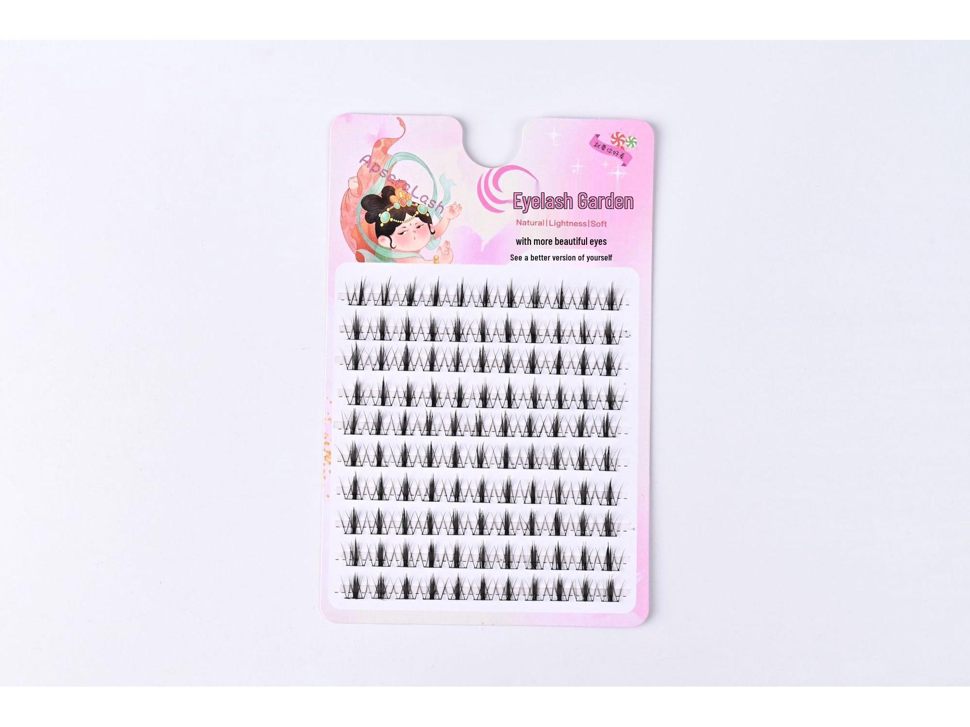 

OXM Ten-Row Pack Large Capacity Natural-Look False Eyelashes with Hard Stem