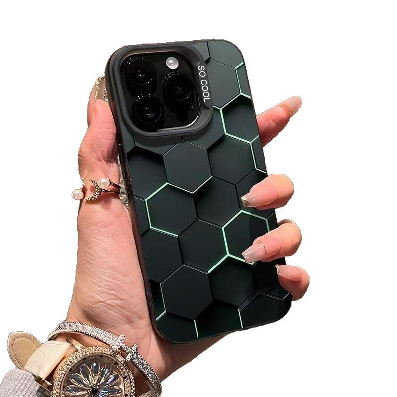 Honeycomb Square Case for Apple 16Promax, iPhone 17Pro, 15Pro, 14