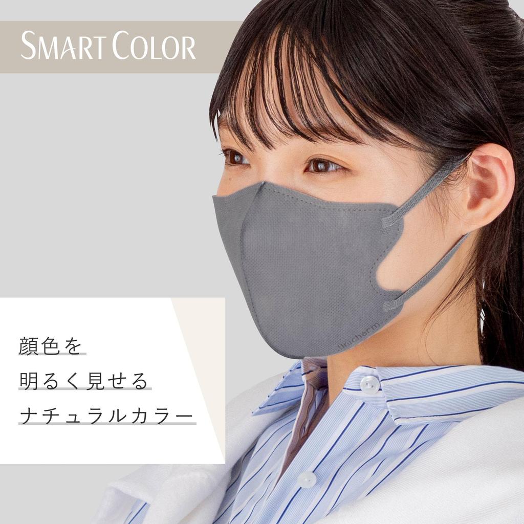 Super comfortable smart ash fabric mask for colds and normal 70 pieces pieces x 10 all season color mask droplet cut standards compliance Mask