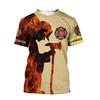 Sommer 3D Feuerwehrwehrmann Aufdruck T-Shirt Kinder Mode Streetwear Kurze Ärmel Harajuku Kleidung Fitnessstudio T-Shirts Für Männer T-Shirts