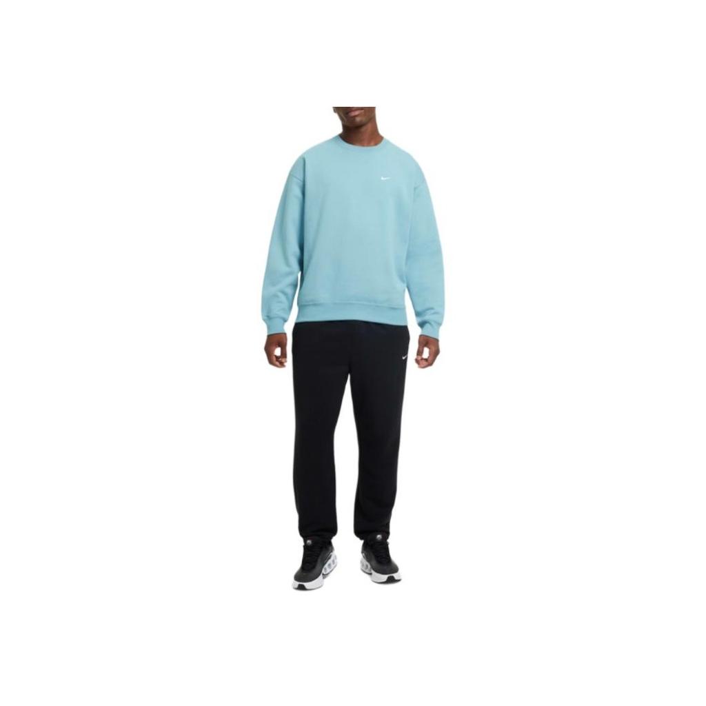 Nike Logo Embroidered Crew Neck Pullover Long Sleeve Sweatshirt Men Sweatshirt Blue DX1361-464