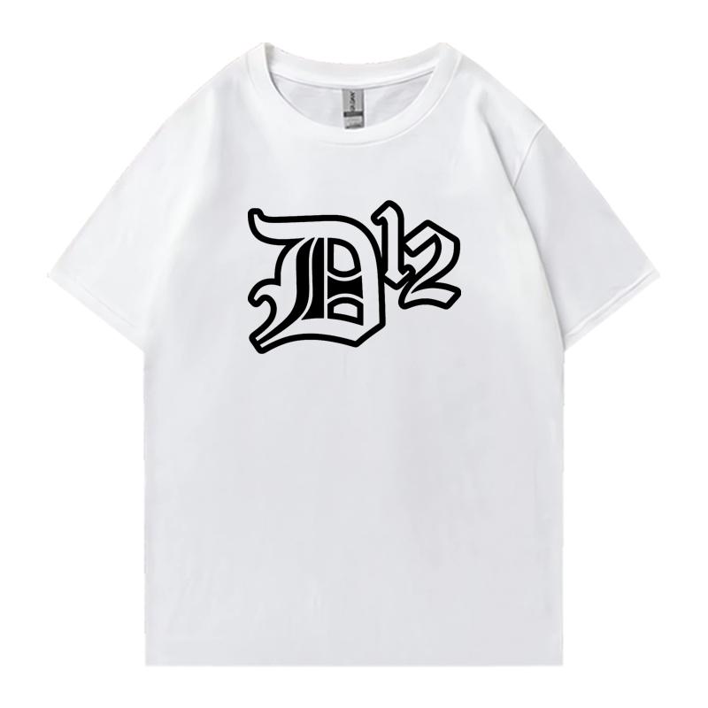 Summer Street Hip Hop D12 Band Oversized T-shirt Men Women 100% Cotton short sleeve t-shirts Crew Neck Unisex vintage clothing