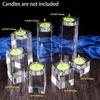 Modern Crystal Candle Holders Glass Candlestick Ornaments Creative Butter Lamp Holder  Indoor