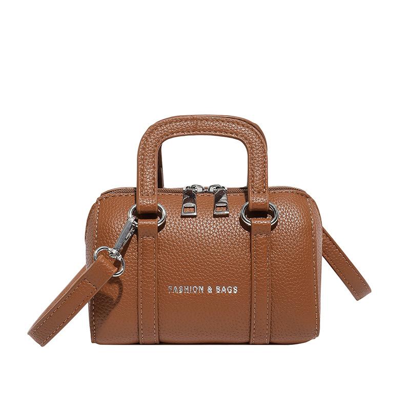 

Handbag bag 2025 new spring and summer PU crossbody pillow bag women s bag mini shoulder bags Boston bag коричневий