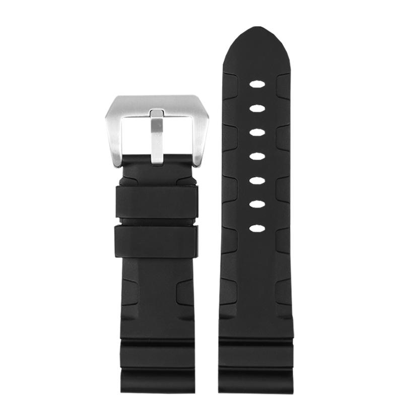 Quality Import Fluoro Rubber Watchband For Panerai Strap For PAM1392/0682 111 441 616  a soft silicone strap 22mm 24mm 26mm 24mm