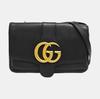 [Pre-Owned] Arli Gold Logo Double G Metal Accessory Leather Small Square Crossbody Shoulder Bag - Good #NWZYP3