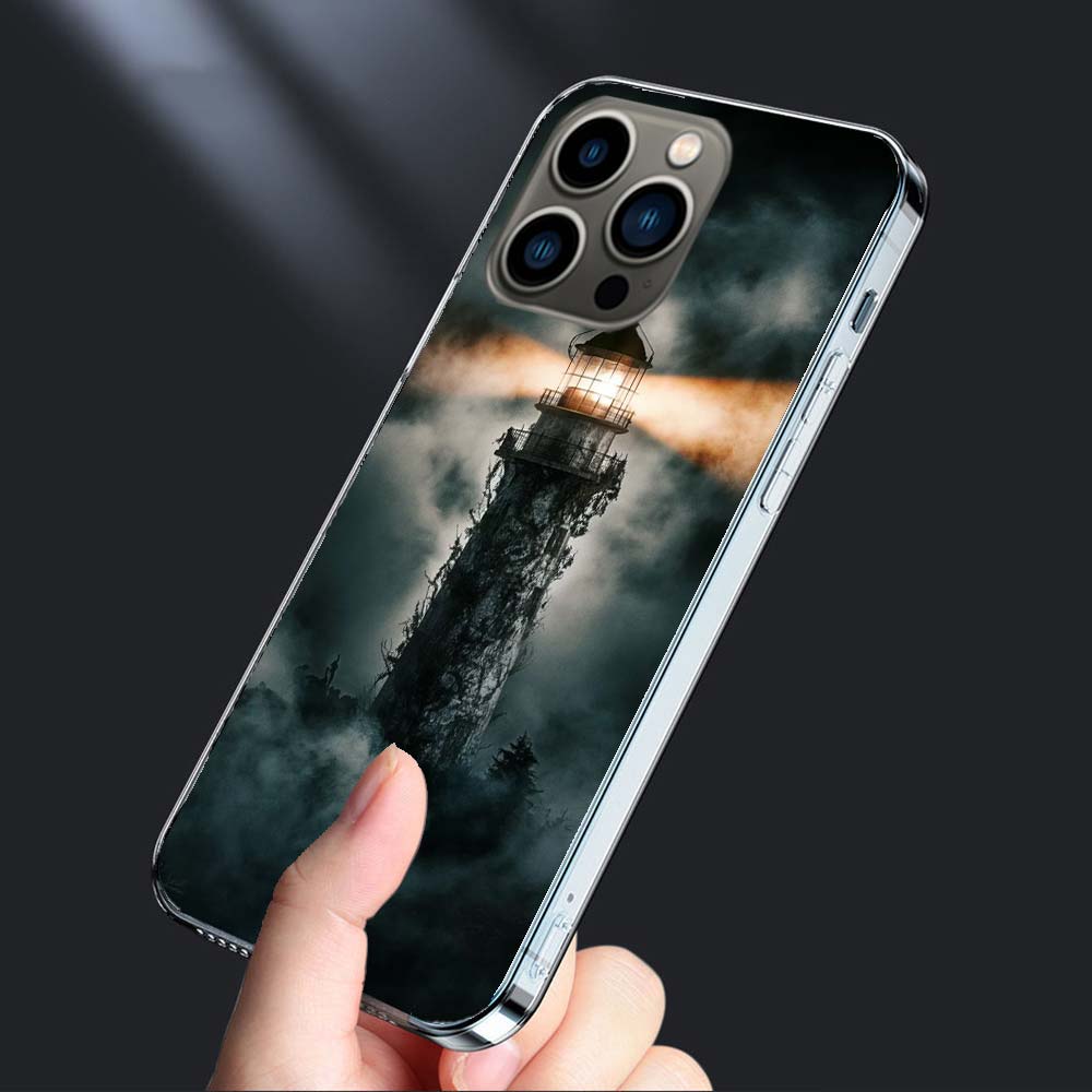 

Lighthouse Phone Case For Iphone 16E 15 Pro 14 Plus 17E 16 17 Pro Max Air 11 12 13 Mini Shockproof Capa Cute Cover TPU Clear iPhone 16E
