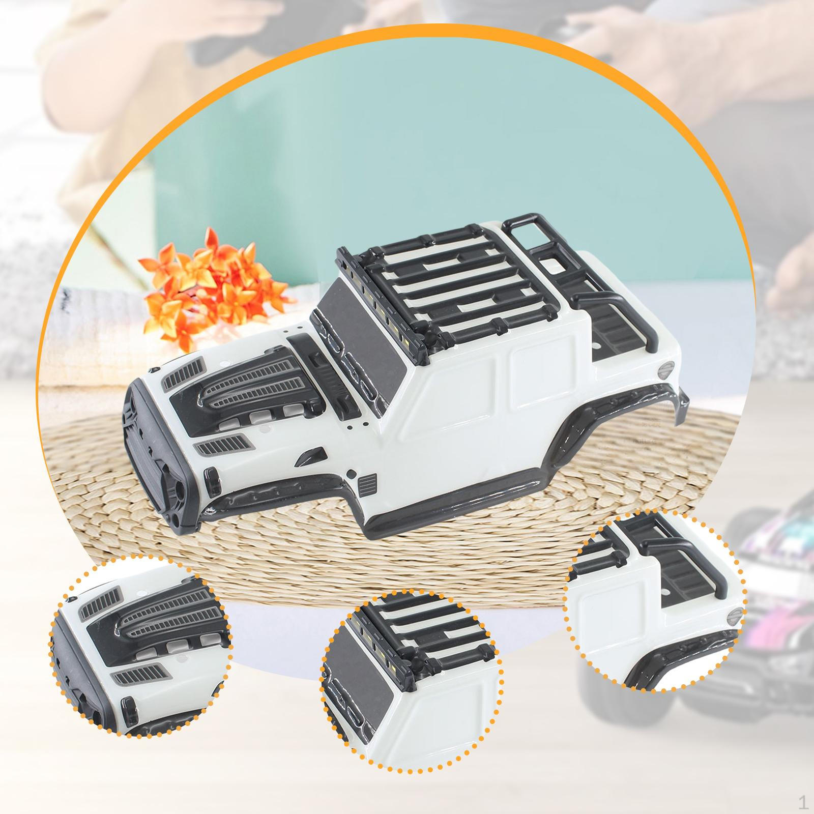 

1/16 RC Car Shell Body Cover Replace Parts, White, Professional DIY Modified Easy to Install for
