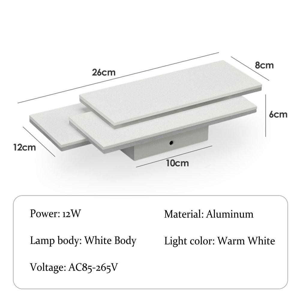 

12 Вт светодиодные настенные светильники для помещений, современное простое домашнее освещение, лампы для спальни, гостиной, прохода, коридора, фоновые настенные светильники Cool White(5500-7000K)