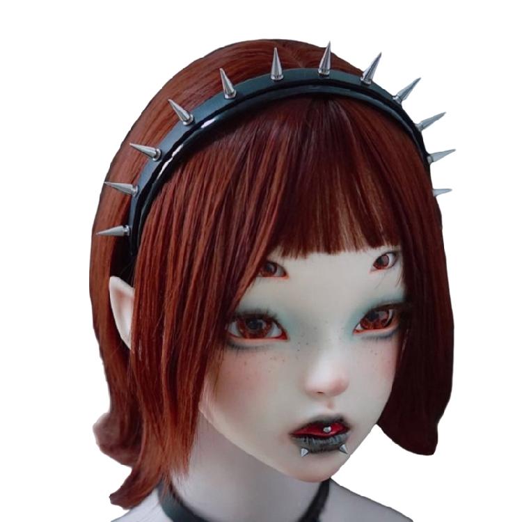 Fashion Punk PU Headband with Studded Rivet for Parties Nightclubs