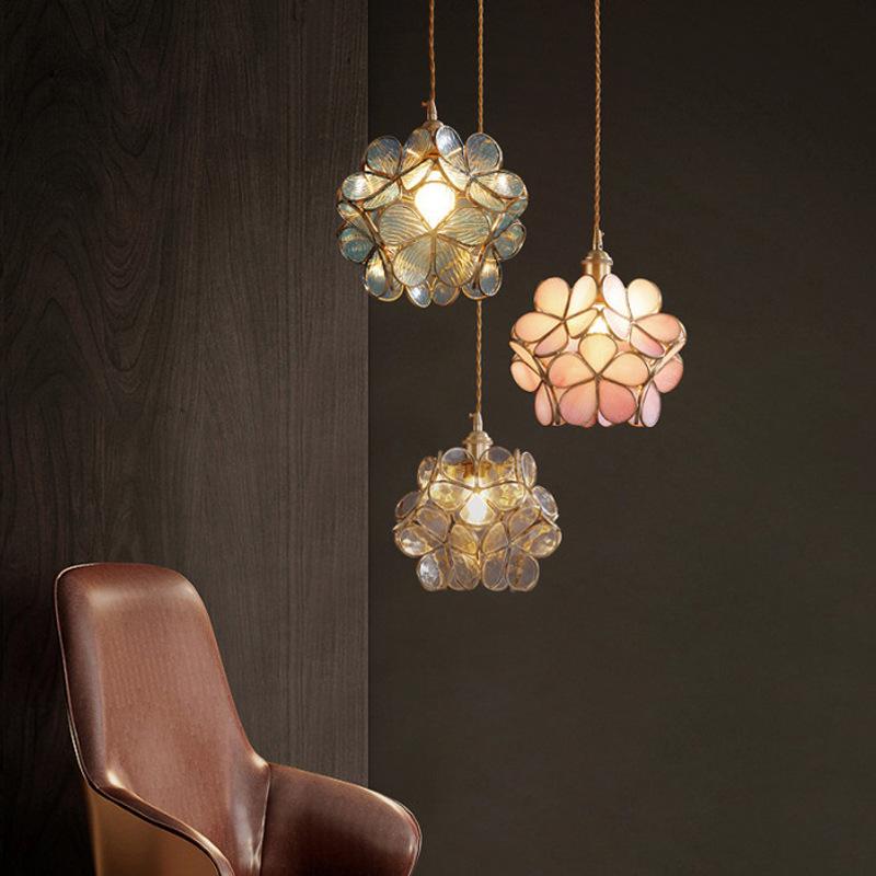 Postmodern Japanese Nordic Petal Chandelier - Luxury Copper Bedroom & Living Room Lamp