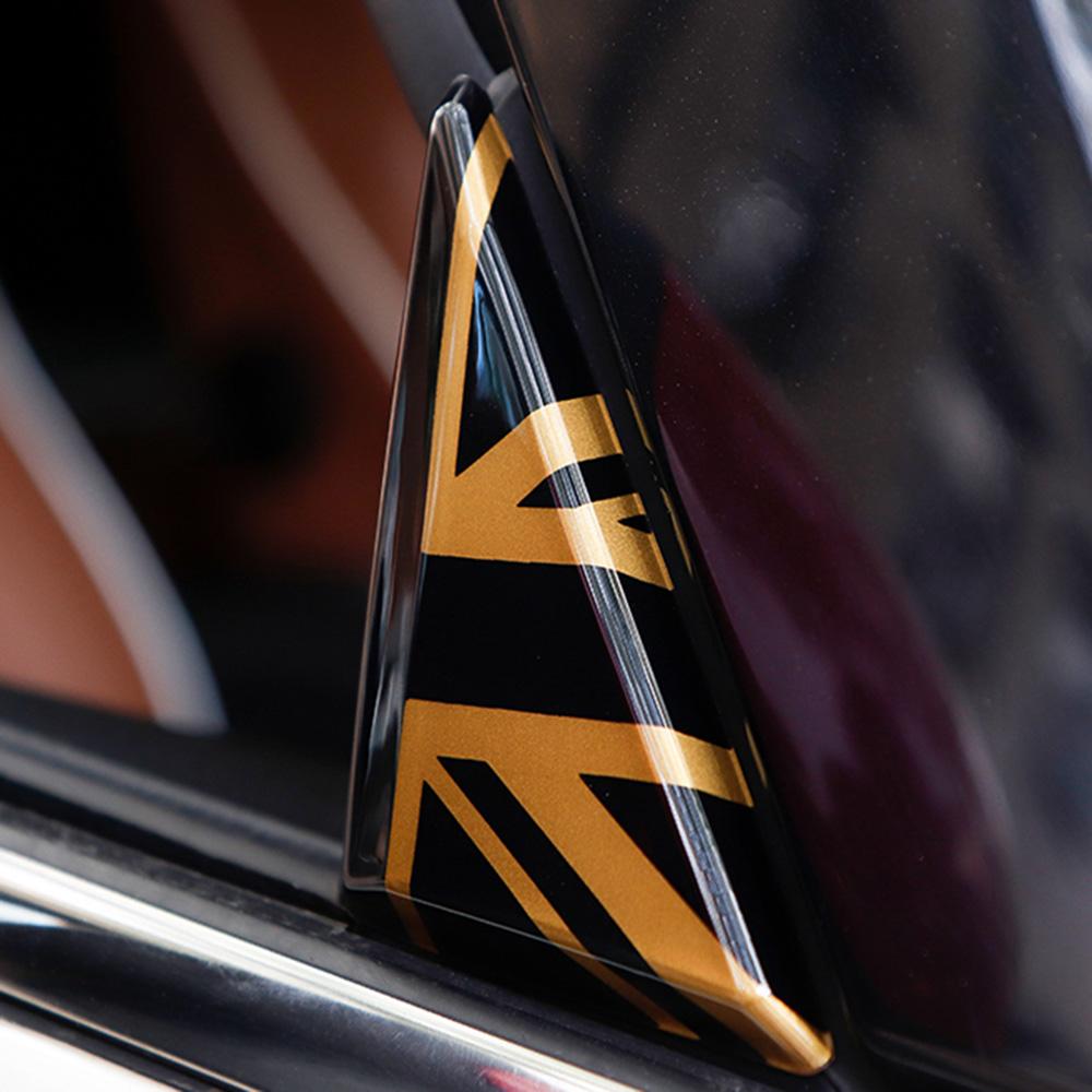 2 stücke Tür Fenster Ecke A-säule Dekor Aufkleber Trim Shell Abdeckung Für Mini Cooper S JCW Eine F54 f55 F56 F57 F60 Auto