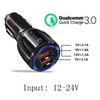 3.1A QC3.0 2 USB Car Charger 12-24V Car Adapter Socket Splitter Cigarette Lighter Quick Car Phone Charger For IPhone Samsung