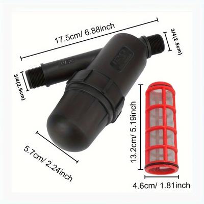 1pc Outdoor Plastic Water Filter Compatible Heavy-Duty Mesh Irrigation Water Purification System For Drip Irrigation Systems