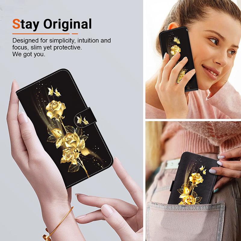 Stand Flip Wallet Case für Oneplus CE 3 2 Lite Nord 3 2T N30 N20 SE 4G ACE 2v CE4 5G Flip Bemaltes Muster Wallet Case