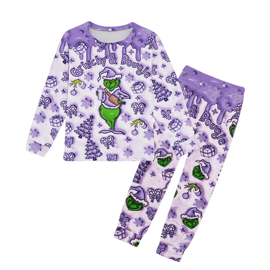 Girls Pants Set Kids Tee Shirt 2PCS Long Sleeve Cartoon Clothing Outfit