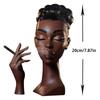 Black Woman Incense Burner Handmade Elegant Meditation Airflow Incense Burner Creative Design Art Incense Burner Statue Ornament