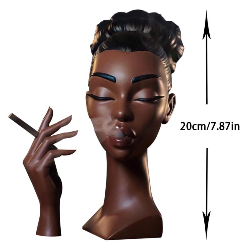 Black Woman Incense Burner Handmade Elegant Meditation Airflow Incense Burner Creative Design Art Incense Burner Statue Ornament