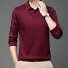 Fall Winter Men Sweater Fake Two-piece Lapel Plaid Slim Fit Thick Plush Warm Knitted Soft Long Sleeve Pullover Formal Business Style Mid-aged Men Top