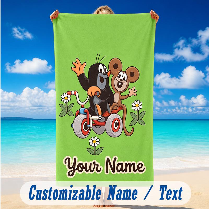 Beach Towel Custom Name Text, Quick Dry Large Towel For Beach HomePumuckl