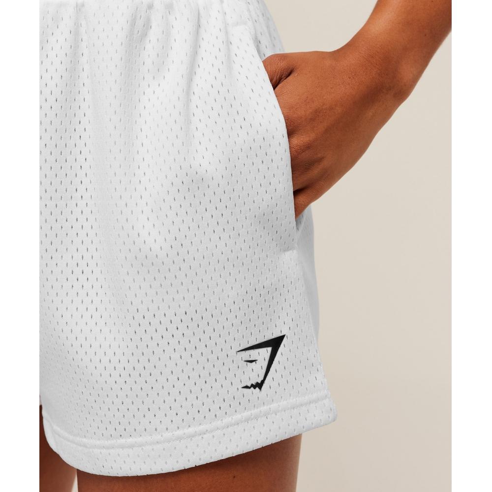 Gymshark Lifting Club Mesh Shorts White B5c4u Wb57