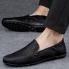Men's Shoes Casual Leather Shoes Handmade Breathable Slip on Driving Shoes Moccasins Business Flats Plus Size Soft Sole Loafers