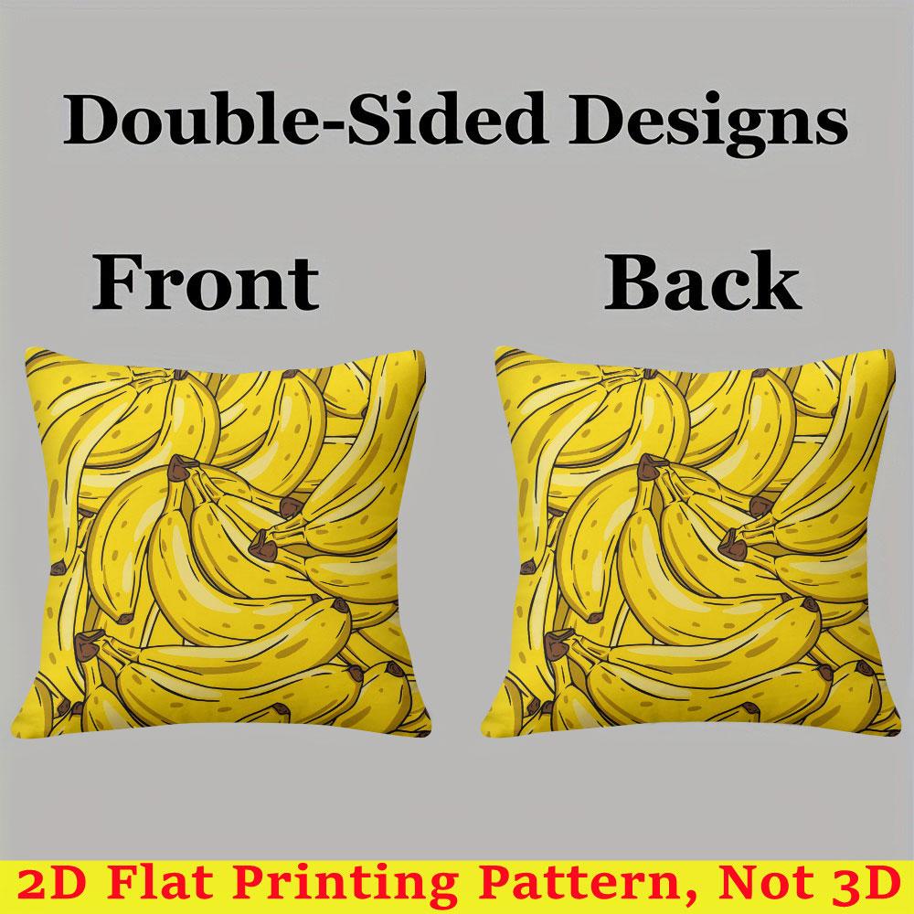Banana Wave square Jacquard Pillow Cover for Sofa Office Waist Cushion Cover Home Decorative Pillowcase