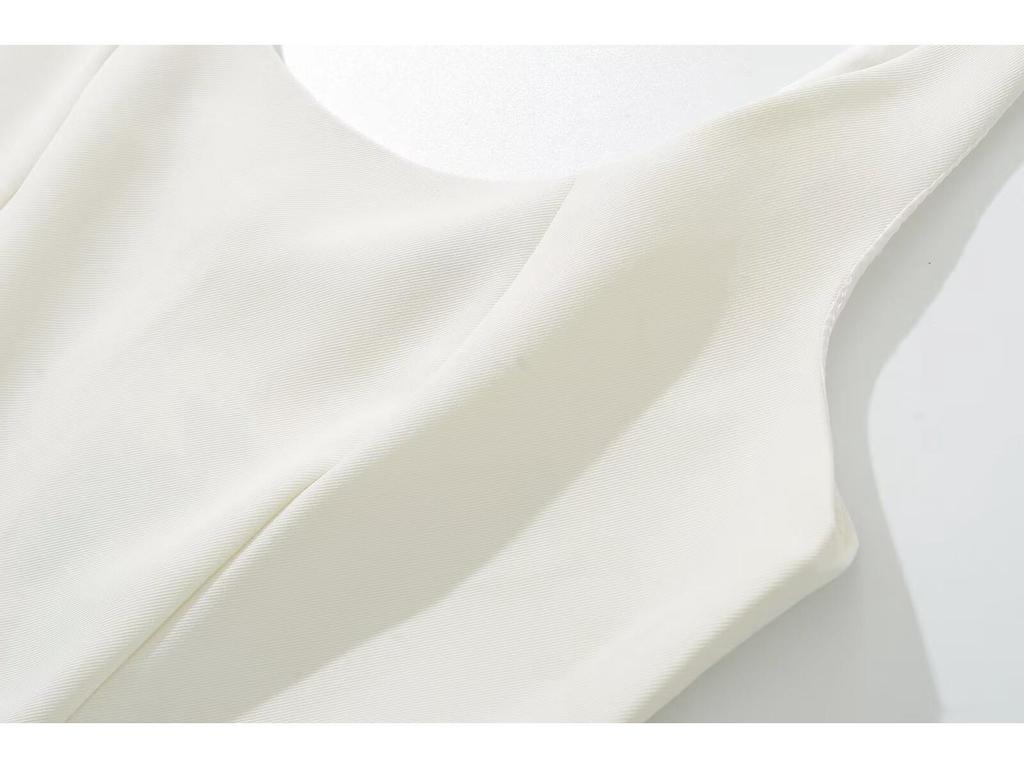 2024 Winter Women's European & American Style Square Neck Slimming Waist Short Dress