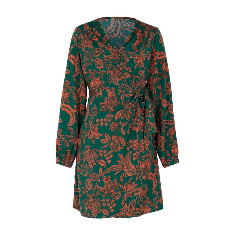 Early Autumn European & American Fashion Women's Printed Dress