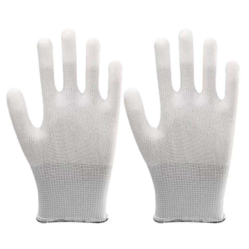 

12 Pairs Car Vinyl Wrap Gloves Polyester Pu Coated Fingertip Anti-Static Gloves Dust-Free Window Tint Working Gloves