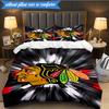 3PCS Chicago-Blackhawks Logo Bedding Set,Including 1pc Duvet Cover And 2pcs Pillowcases Perfect for Bedroom, Dormitory, Fan Christmas Gift