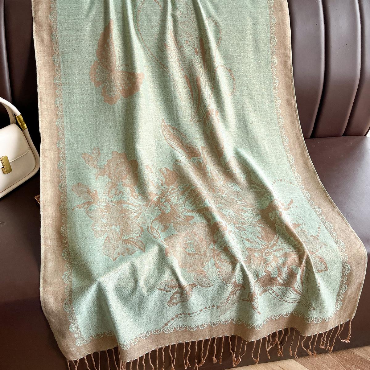 

Luxury Brand Autumn Cashmere Pashmina Shawl Lady Wrap Warm Winter Scarves Design Print Female Foulard Hijab Stoles Scarf