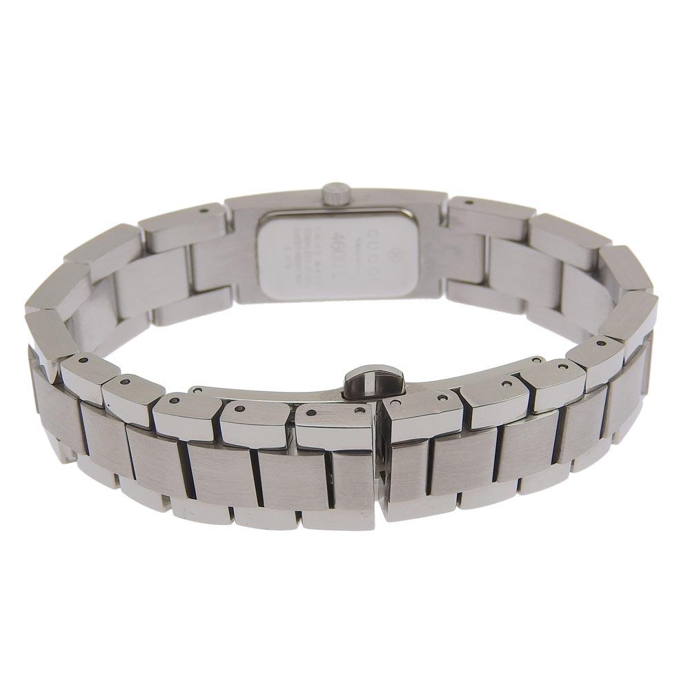 Gucci Watches 4600L Silver blackDial Stainless Steel Quartz Analog Display Women Used