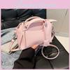 Color Boston Solid Tote Handbag Women Single Shoulder Crossbody Fashion Bag