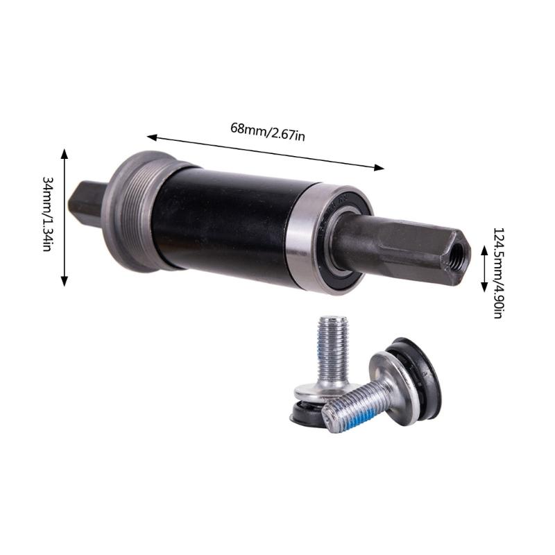 Square Tapered Bottom Bracket with Waterproofs Screw Mountain Bicycles Bottom Bracket Cycling Part Easy Installation