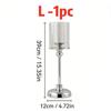 Glass Pillar Candle Holder Set Golden Silver Decorative Candlestick for Wedding Party Table Festival Decor 2026 New Fashion