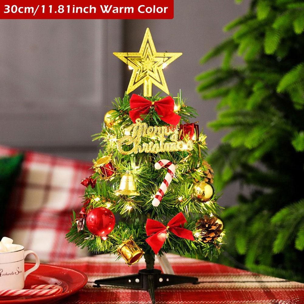 Desktop-Weihnachtsbaum LED-Licht 30CM 45CM 60CM Mini Tischgeschenk Weihnachtsbaum Künstlicher Weihnachtsbaumschmuck Heimdekoration