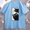 Japanese Cat Graphic TShirts Vintage Tokyo Aesthetic Black Cat Tee Kawaii  Streetwear Casual Cotton Short Sleeve Round
