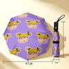 Cartoon Face Portable 3 Folds Umbrella Portable Windproof Folding Rain Umbrella For Travel Outdoor Sun Protection Travel Outdoor Gift