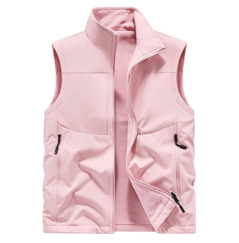 Men's Double-Sided Plush Winter Vest - 2024 Collection, Sleeveless Outerwear, Casual & Warm (Model 8822A)