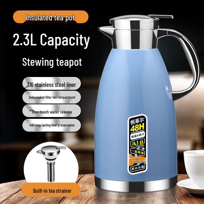 Stainless Steel Large Capacity Insulated Thermos Kettle for Stewing and Boiling Water