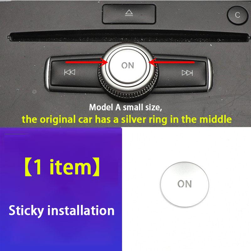 

Car Advance / Retreat On CD Volume ON Radio Buttons Cover Stickers For Mercedes Benz C W204 E W212 GLK X204 B Class W246 CLA CLS Small ON