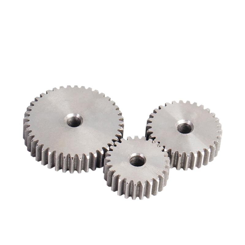 

1M Spur Gear 42T/43T/44T/45T/46T/47T/48T/49T/50T/51T/52T/53T/54T/55T/56T 45# Carbon Steel Thickness 10mm 1M 45T -1pcs