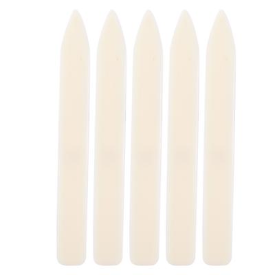 5Pcs Leather Craft Folder White Plastic DIY Hand Made Edge Trimming Sewing Tool Accessories(Long