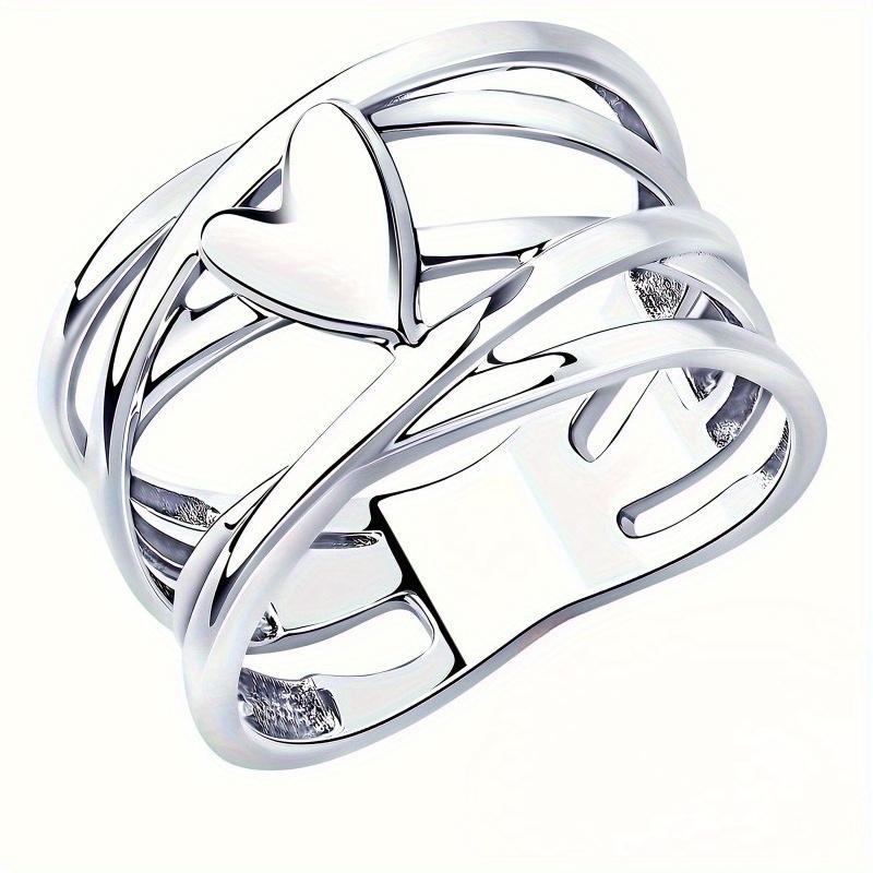 

Elegant Heart-shaped Ring, Uniquely Designed, Women s Jewelry, Daily and Party Accessories, Perfect Thanksgiving Gift 10