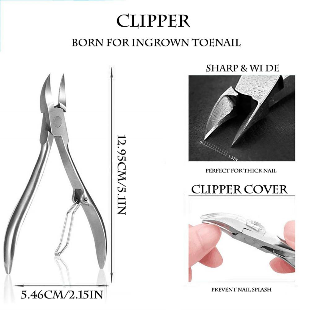 12PCS Ingrown Toenail Tool Stainless Steel Ingrown Toenail Treatment Pedicure Tools