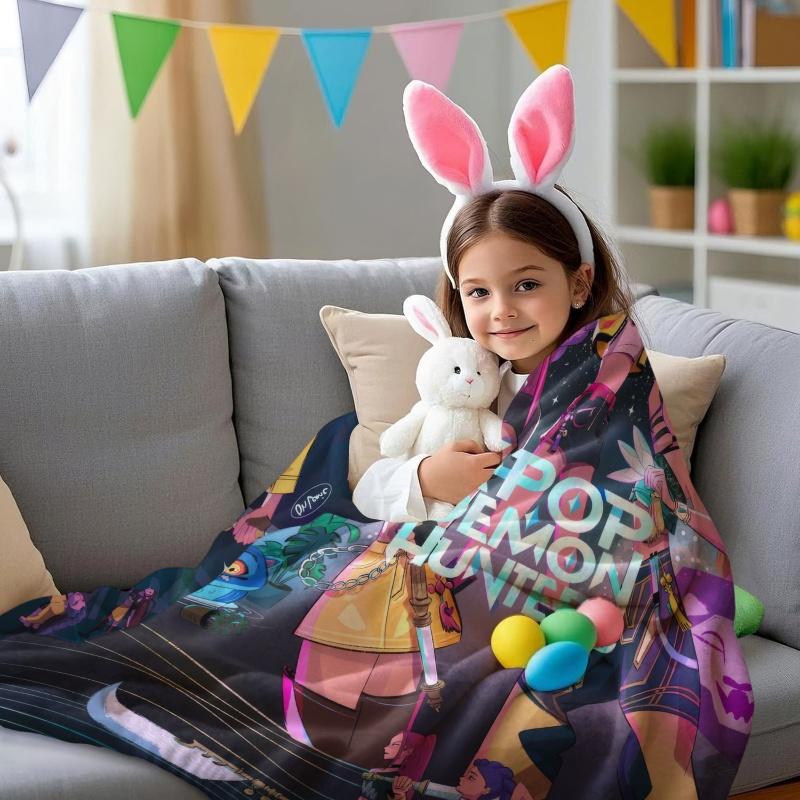 K-Pop Demon Hunters Blanket Super Warm Comfortable Flannel Throw Blanket Fan Gifts for Home Leisure Camping Travel