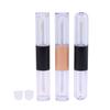 1Pcs Double-Ended 2-In-1 Oval Flat Empty Lip Gloss Tubes With Wand Leak Proof Refillable Packaging Plastic Bottle Travel Kit